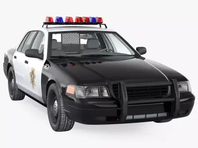 Generic Police Car LVMPD Simple Interior 3D model