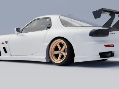 Mazda RX7 Highpoly 3D Model 3D model