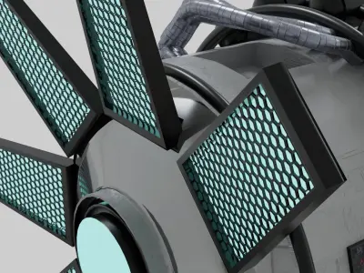 Sci-Fi Engine for Spaceship - Made with Blender 3D model