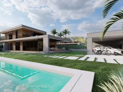 8 Modern Villas  3D model