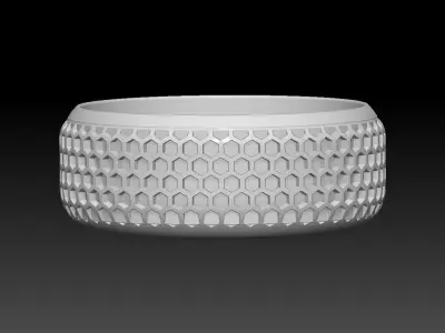 HM Honeycomb Flower Pot 001 3D print model