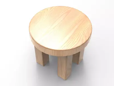 Jujo Stool Low-poly 3D model