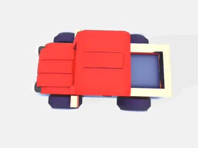 Lowpoly truck  Low-poly 3D model
