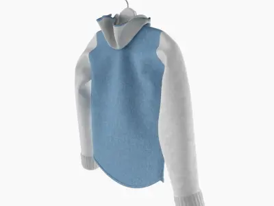 Sweatshirt jacket on hanger 3D model