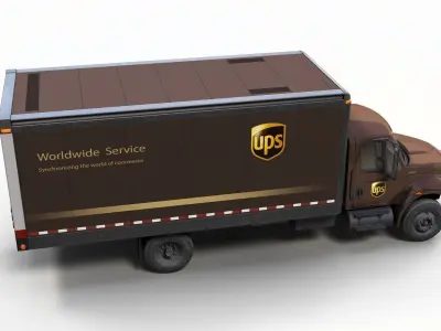 UPS Durastar delivery truck Low-poly 3D model