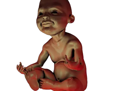 PRINT READY BABY SEATED 1 3D print model