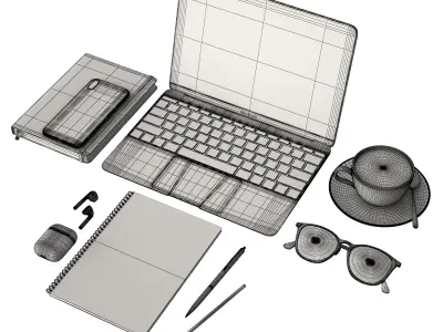 Workspace White  3D model