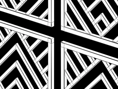 Arabic Islamic pattern decorative gold plaster 3D model