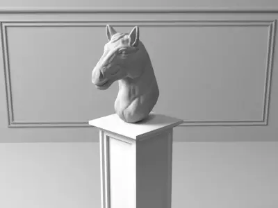 Horse Head Sculpture 3D model