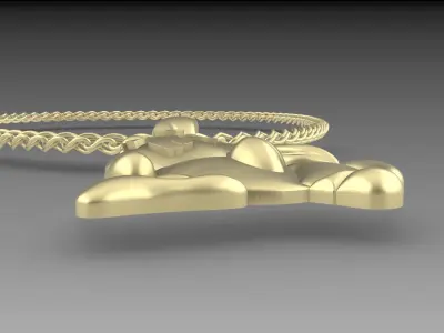 hare pendant 01 3D print model