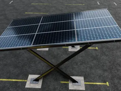X TYPE MODERN SOLAR CARPORT TYPE-19 3D model