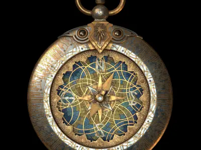 Decorated Compass 3D model