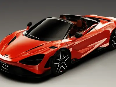 McLaren 765LT Spider 2021 3D model 3D model