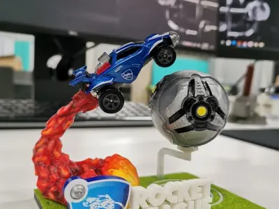 rocket league stand 3D print model