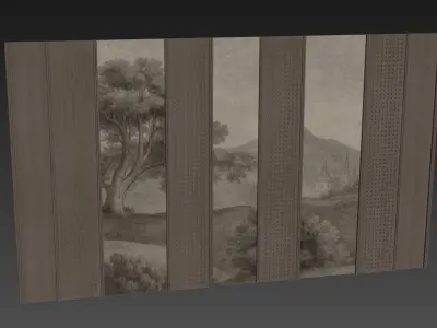 Decorative V54 Wall Panels 3D model