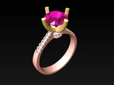 Diamond Ring - Womens Rings - N716924 3D print model