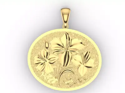 Saffron necklace 3D print model