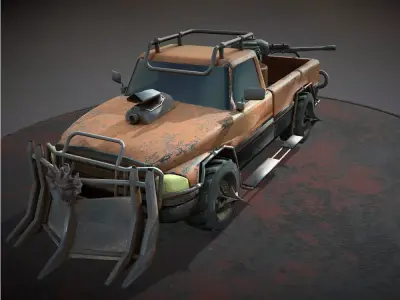 Desert Bull Low-poly 3D model