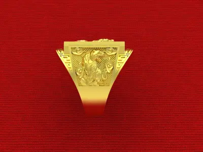 Rings Tiger 3D print model