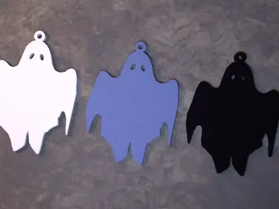 ghost earring 3D print model