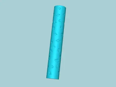 Texture Roll 18 - Alien - Fondant Decoration Maker 3D print model