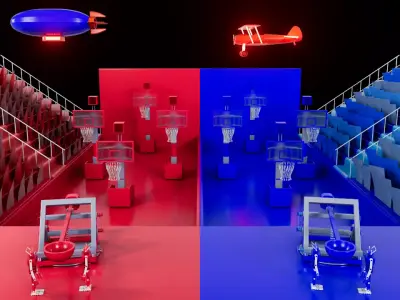 basketball court 3D model