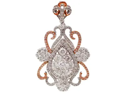 Diamond pendant  jewelry Free 3D print model