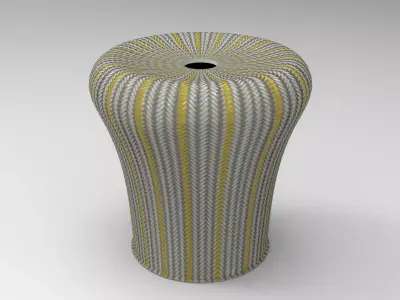 Hubbi Stool Low-poly 3D model