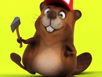 Fun beaver 3D model