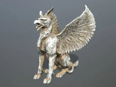 statue creature Low-poly 3D model