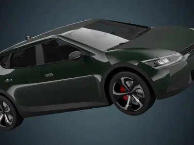 EV Car 01 Low-poly 3D model