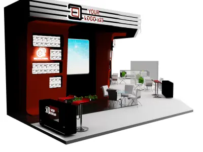  Booth Exhibition Stand a462  3D model