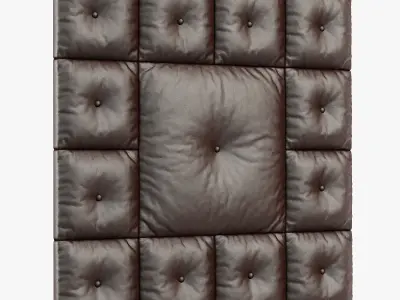Decorative wall panel brown 3D model