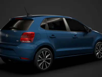 Volkswagen Polo TDI 5d Typ6C 2017 3D model