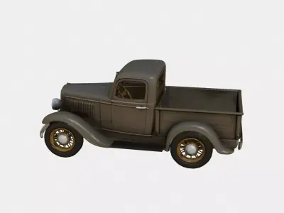 1930s Vintage Pickup Truck Model Early Classic Utility Vehicle 3D model