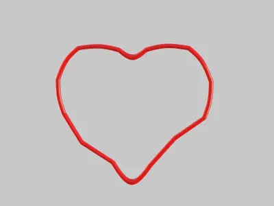 Heart icon v 32 3D model