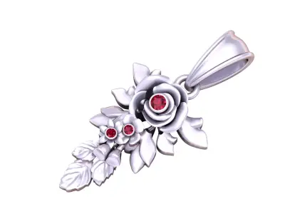 ROSE PENDENT GOLD 3D print model