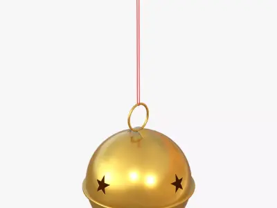 Christmas Bell PBR Low-poly 3D model
