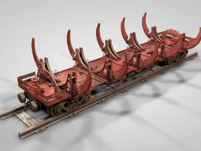 Custom Loads Cargo Wagon 3D model
