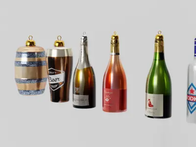 Christmas Alco-set 3D model 3D model