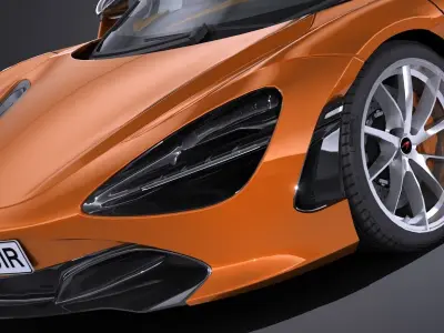 LowPoly McLaren 720S 2018 Low-poly 3D model