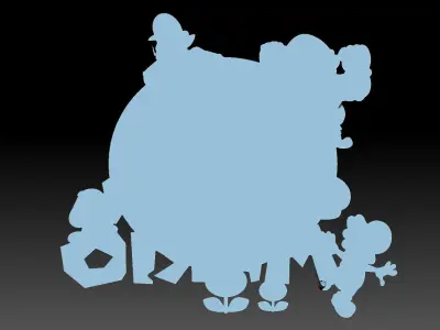 Super Mario 3D print model