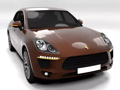 PORSCHE MACAN 2015 LOWPOLY Low-poly 3D model