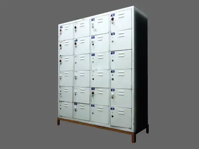 Lockers Low-poly 3D model
