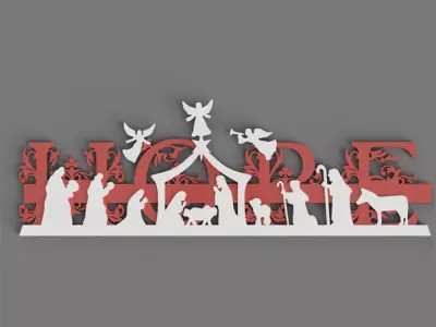 christmas ornament nativity with hope 3D print model