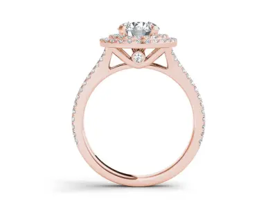Solitaire ring model 3D print model 9