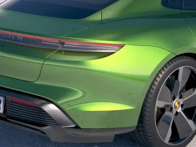 Porsche Taycan Turbo S 2020 VRAY 3D model