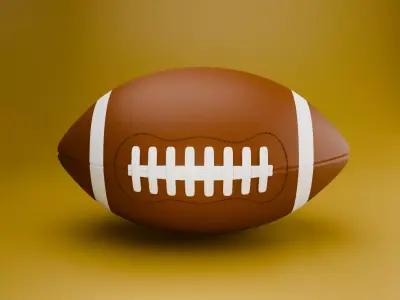 American Football 3D Model 3D model