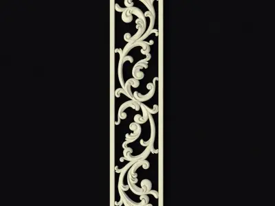 Central decor ornament for furniture 3D model 483