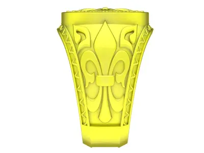 A4682 Luxury Korean Diamond Art Men Ring 3D Model 3D print model